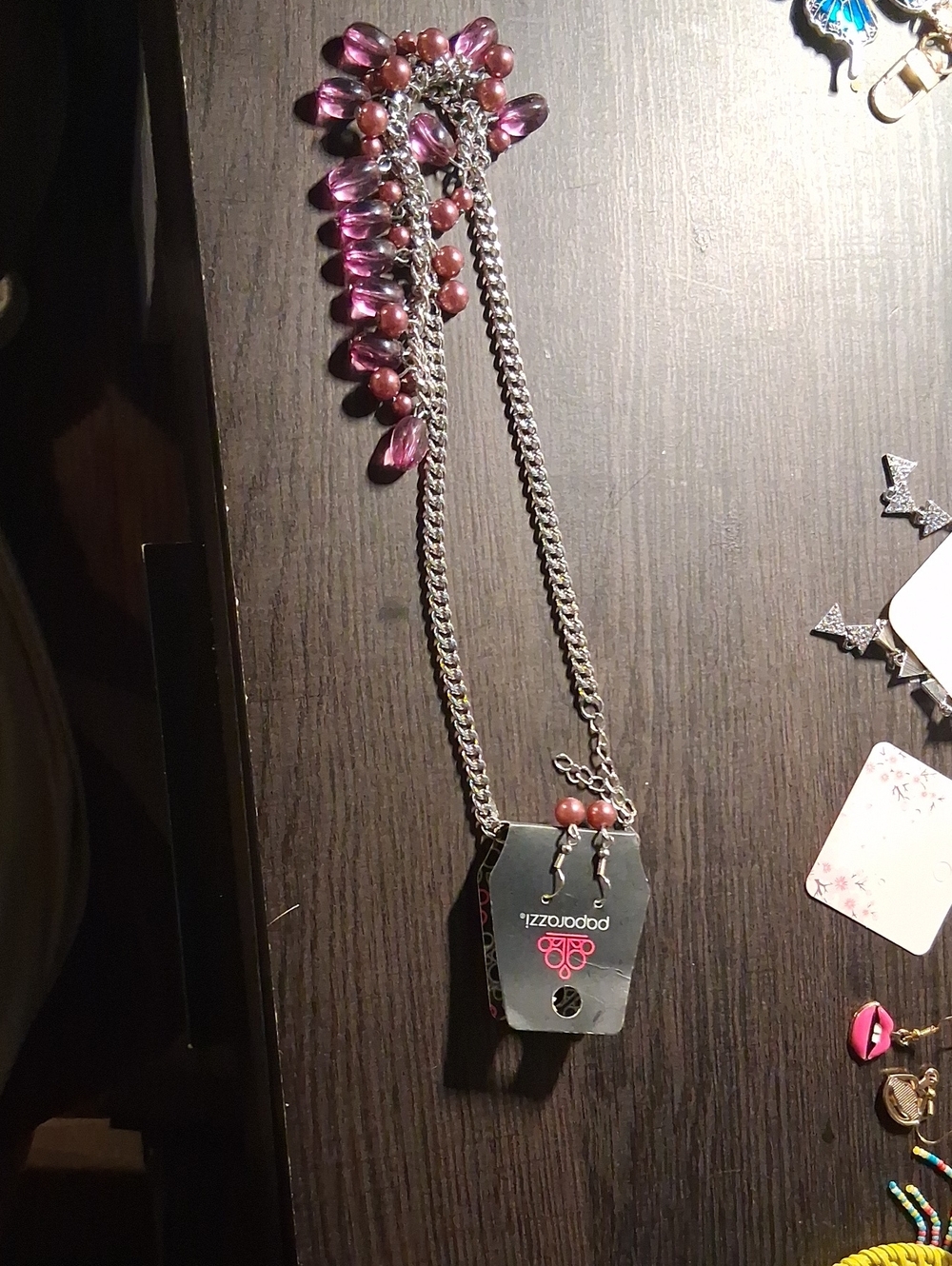 paparazzi Pink & Purple Cluster Pendant Necklace